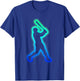 Baseball Player Graphic T-Shirt - T-Shirt | Royal