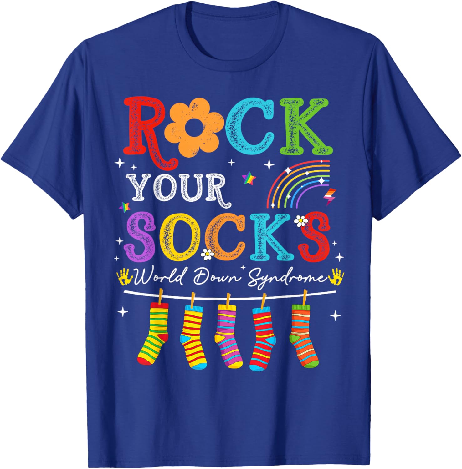 World Down Syndrome Day Rock Your Socks Kid T-Shirt - T-Shirt | Royal
