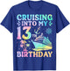 Cruising Into My 13th Birthday T-Shirt - T-Shirt | Royal