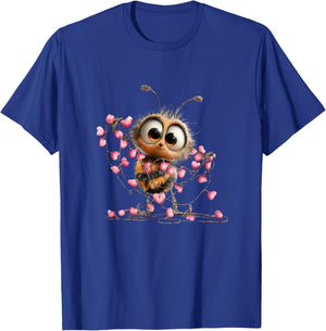 Cute Valentine bee Heart for Love Couples T-Shirt - T-Shirt | Royal