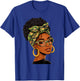 Women Black History Melanin Afro African Black Girl Queen T-Shirt - T-Shirt | Royal