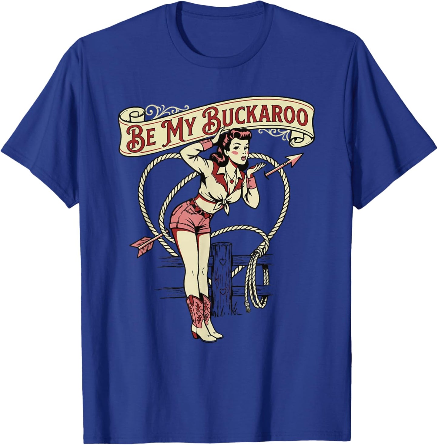 Cowgirl Valentine's Day T-Shirt - T-Shirt | Royal
