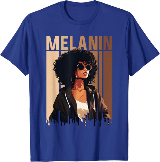 Drippin Melanin Black History Pride Black Lives Matter BLM T-Shirt - T-Shirt | Royal