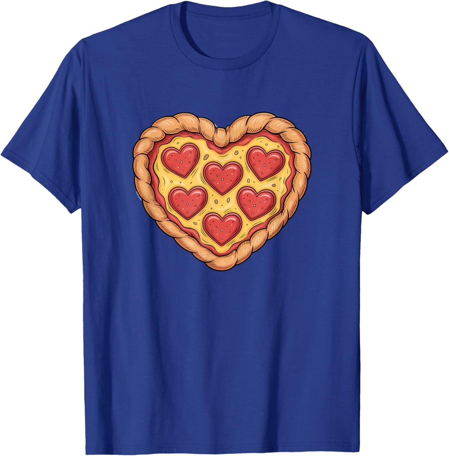 Pizza Day Love Heart Food Lover T-Shirt - T-Shirt | Royal