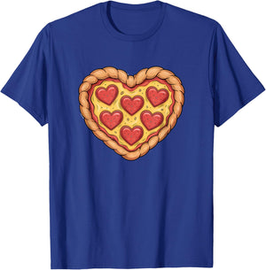 Pizza Day Love Heart Food Lover T-Shirt - T-Shirt | Royal