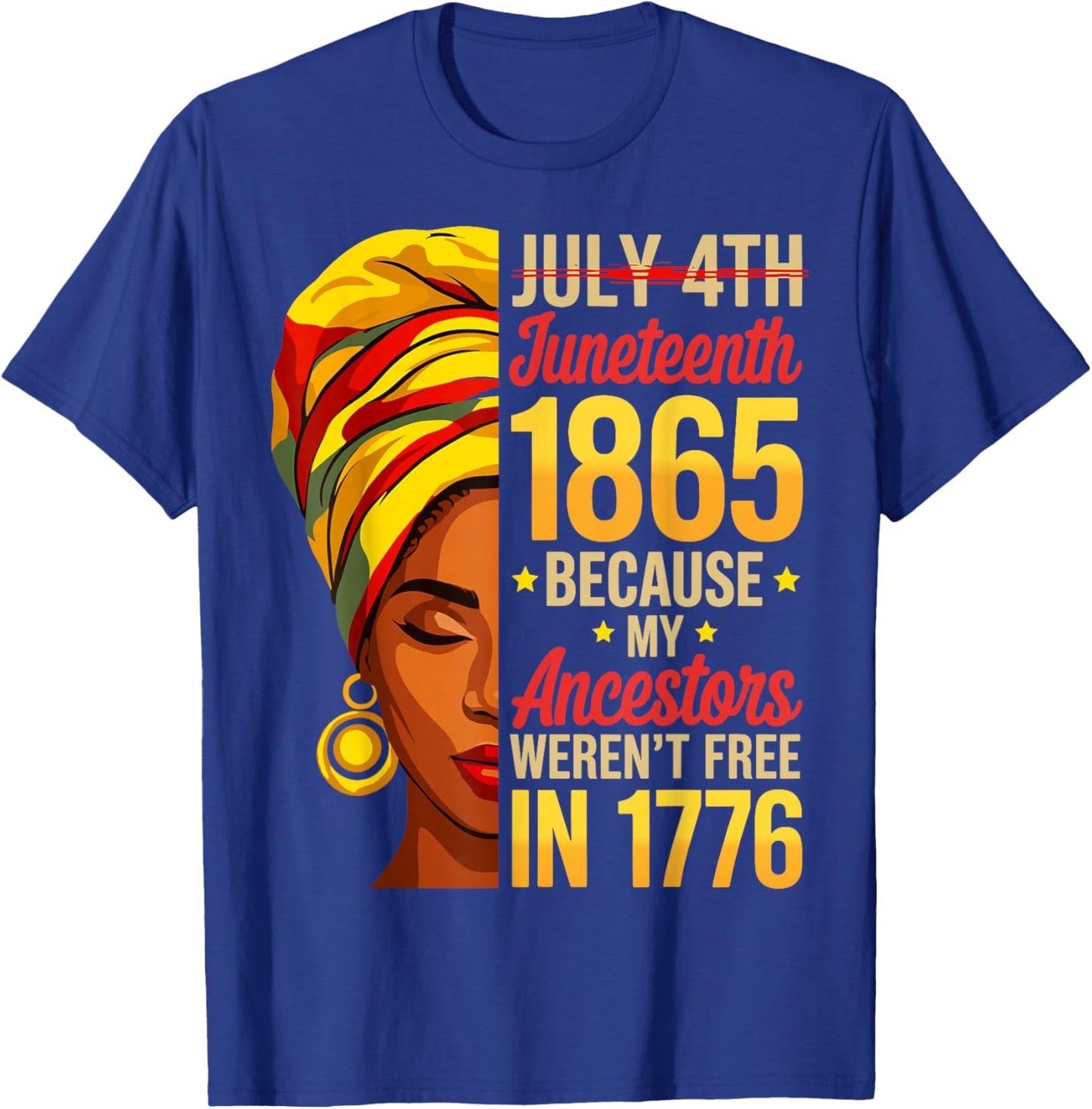 Juneteenth 1865 African American Women Black History Month T-Shirt - T-Shirt | Royal