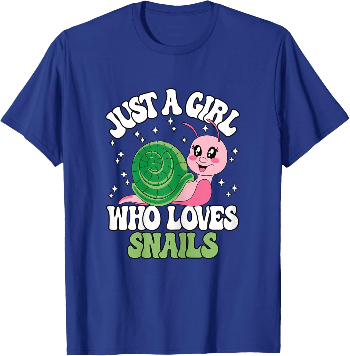 Just A Girl Who Loves Snails Cute Animal Girls Kids T-Shirt - T-Shirt | Royal