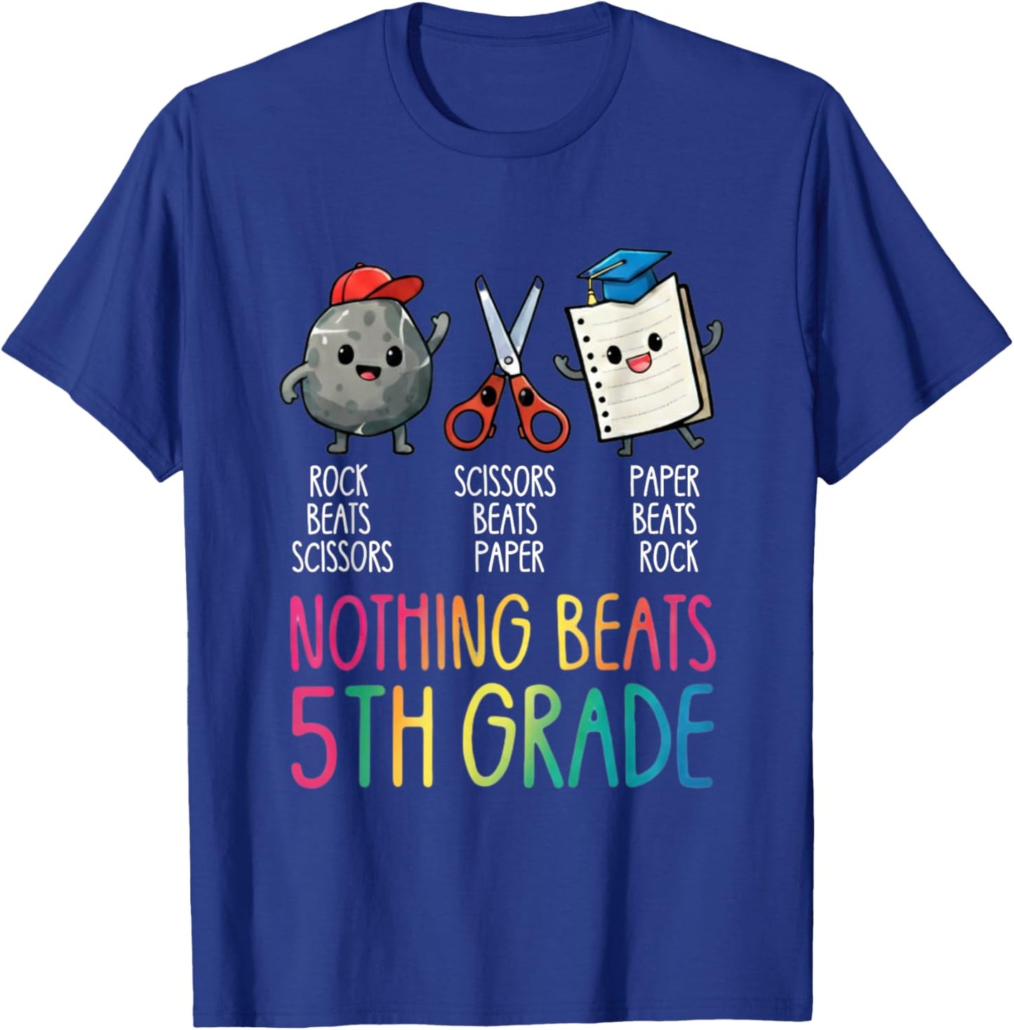 Nothing Beats 5th Grade Funny Back to School Quote T-Shirt - T-Shirt | Royal