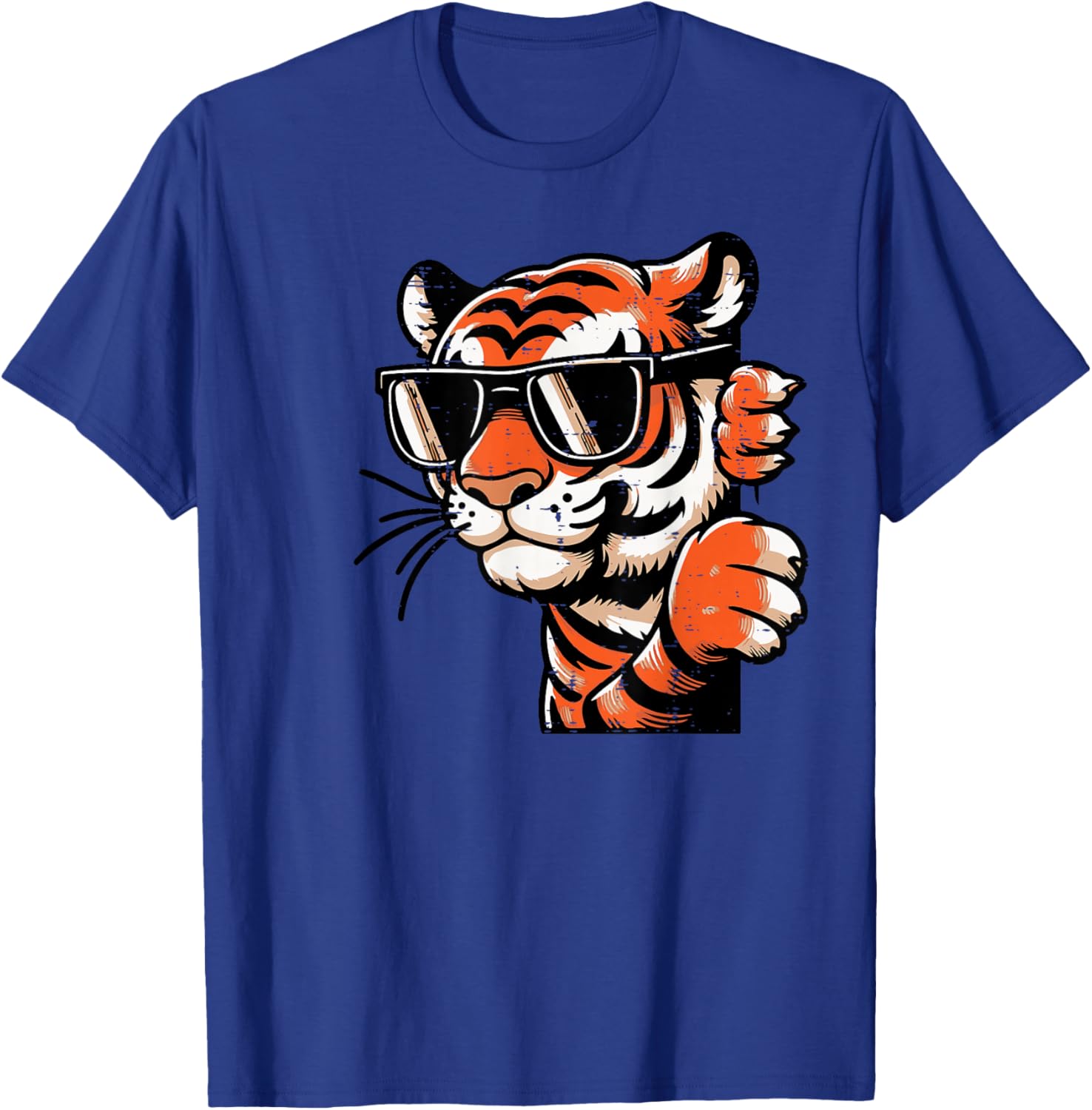 Tiger Sunglasses Boys Girls Youth Teen Kids Men Women T-Shirt - T-Shirt | Royal