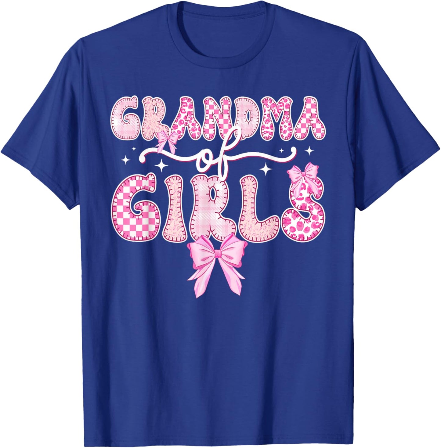 Grandma of Girls Grandma Girls Grandmother Coquette T-Shirt - T-Shirt | Royal