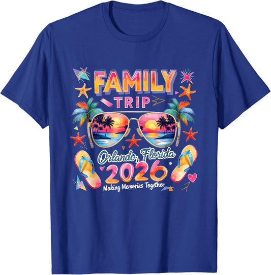 Family Trip Orlando Florida 2026 Making Memories Together T-Shirt - T-Shirt | Royal