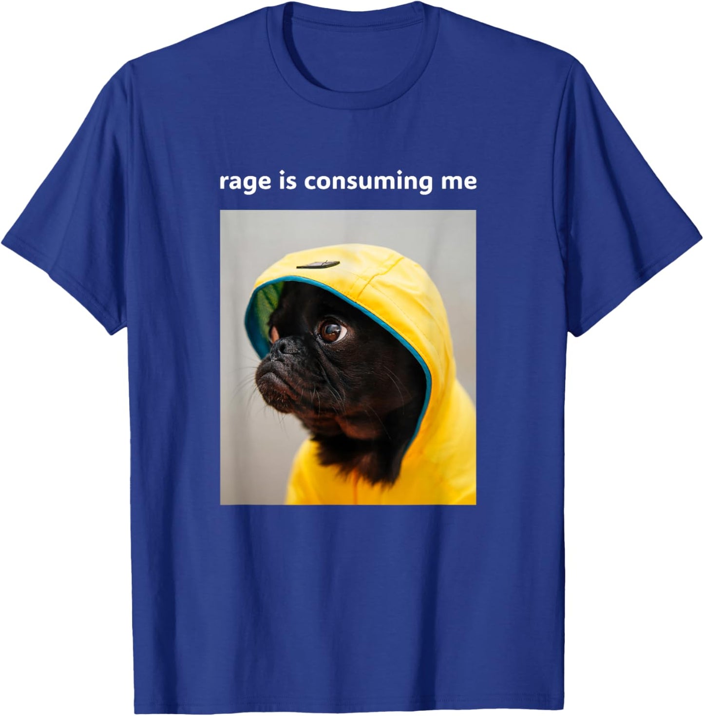 Rage is Consuming Me Funny Pug Cute Dog Meme T-Shirt - T-Shirt | Royal