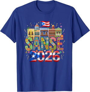 Sanse 2026 Puerto Rico Fiesta San Sebastián Street Festival T-Shirt - T-Shirt | Royal