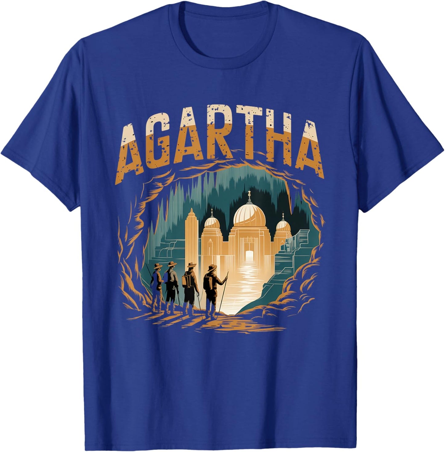 Agartha City UFO Conspiracy Theory Sci Fi Gaming T-Shirt - T-Shirt | Royal