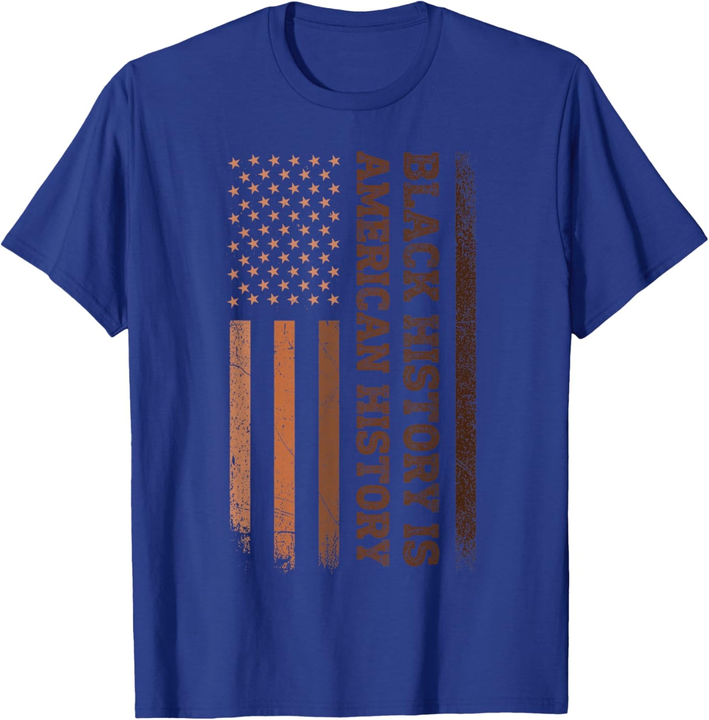 Black History is American History Melanin Flag Black Pride T-Shirt - T-Shirt | Royal