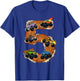 5 Year Old Monster Truck Boy Toddler 5th Birthday Party T-Shirt - T-Shirt | Royal