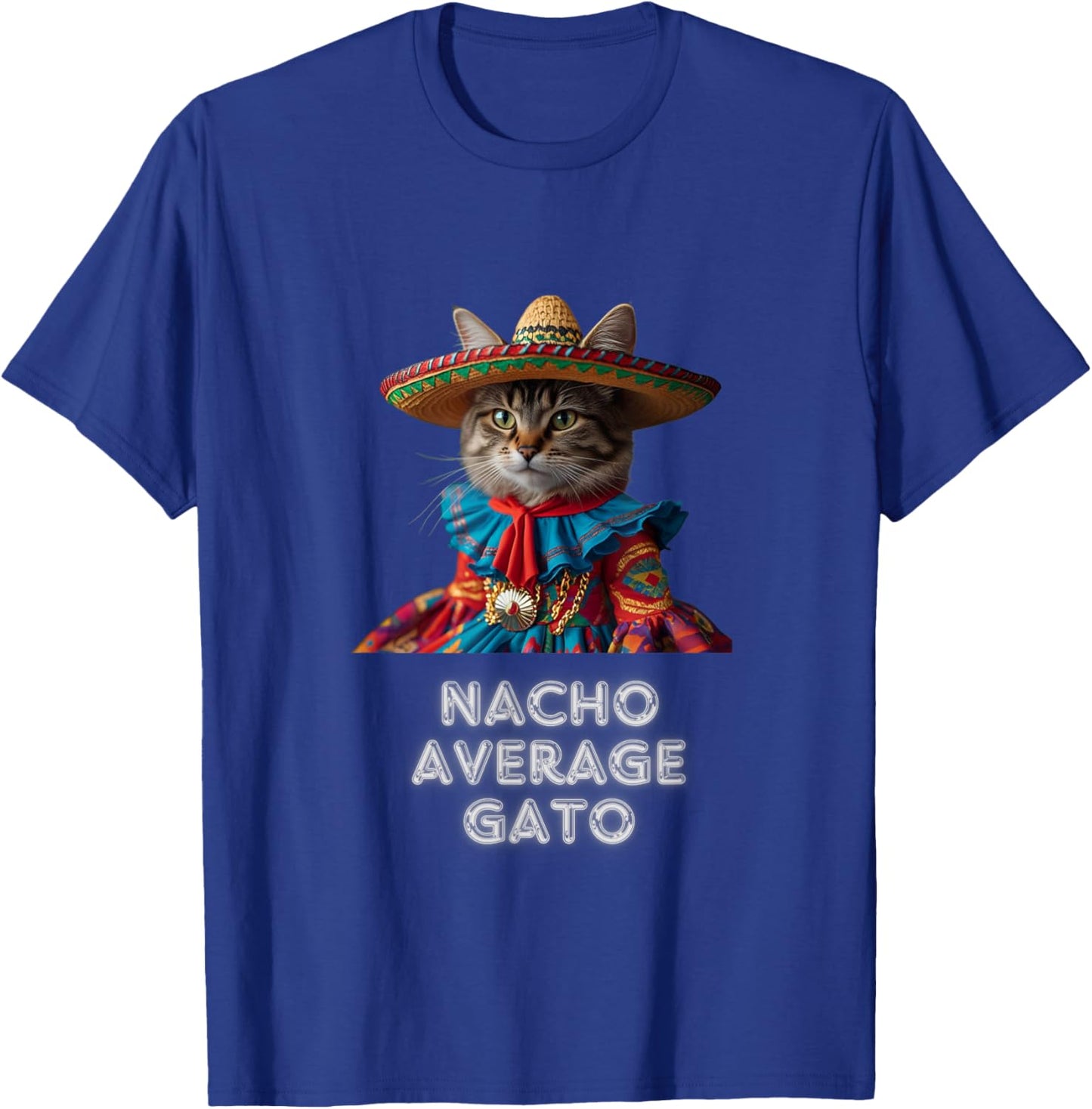 Gato Funny Cat Latino Women Girls Kids Fiesta Taco T-Shirt - T-Shirt | Royal