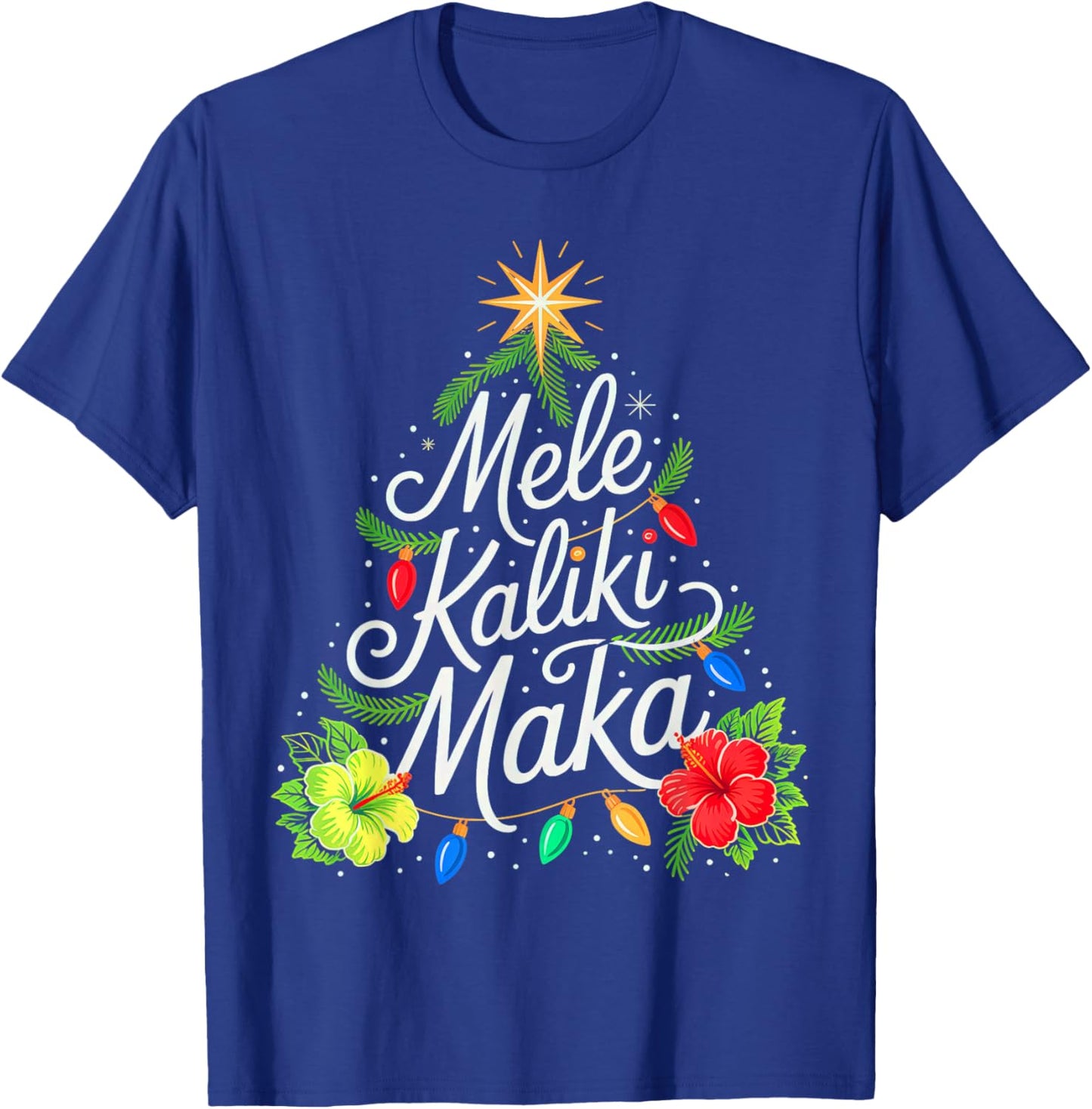 Mele Kalikimaka Christmas Hawaiian Santa T-Shirt - T-Shirt | Royal