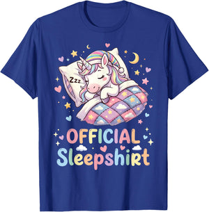 Sleeping Unicorn Official Sleepshirt Sleepwear Pajama Gown T-Shirt - T-Shirt | Royal