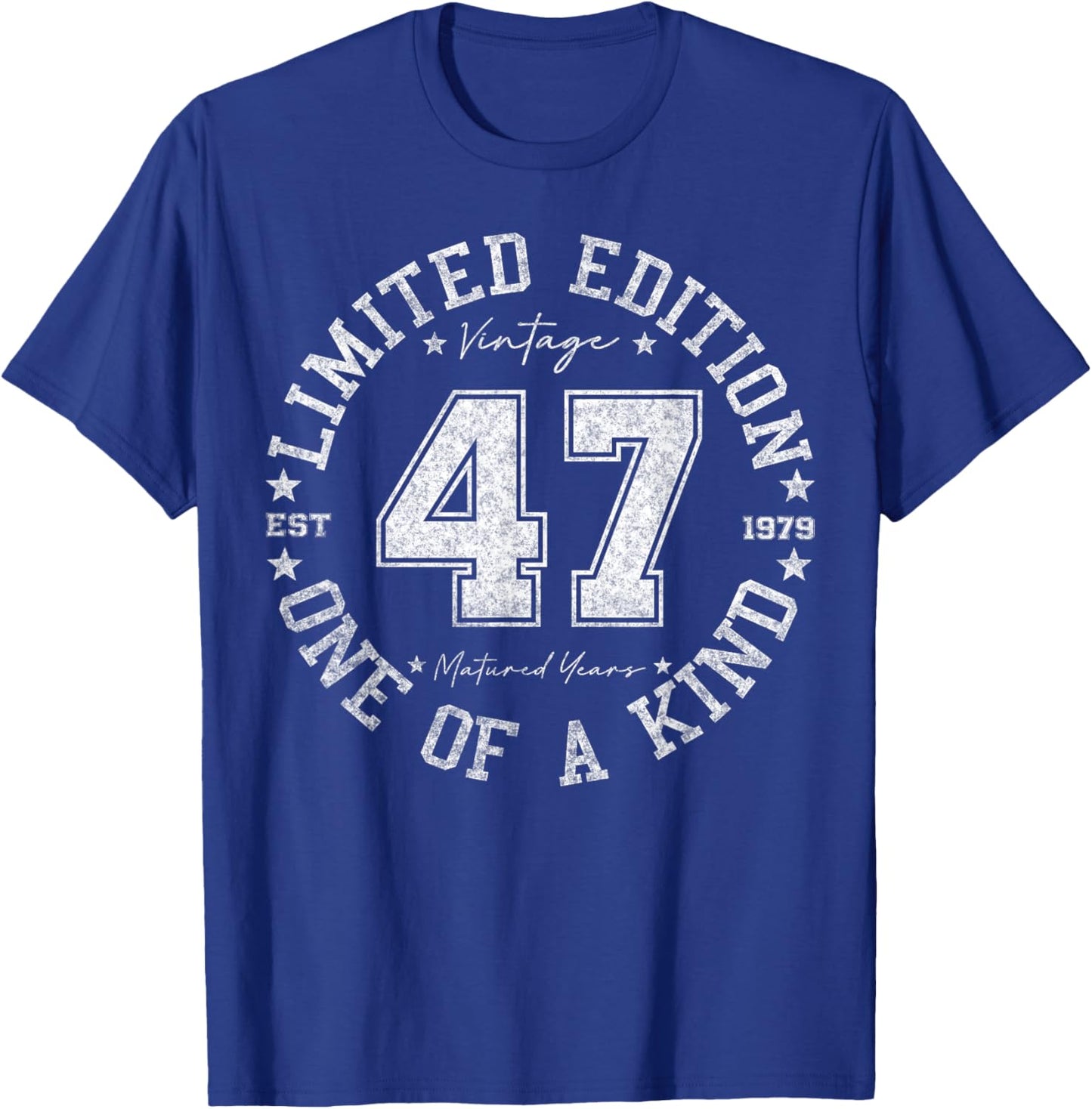 47 Year Old Gifts Vintage 1979 Limited Edition 47th Birthday T-Shirt - T-Shirt | Royal