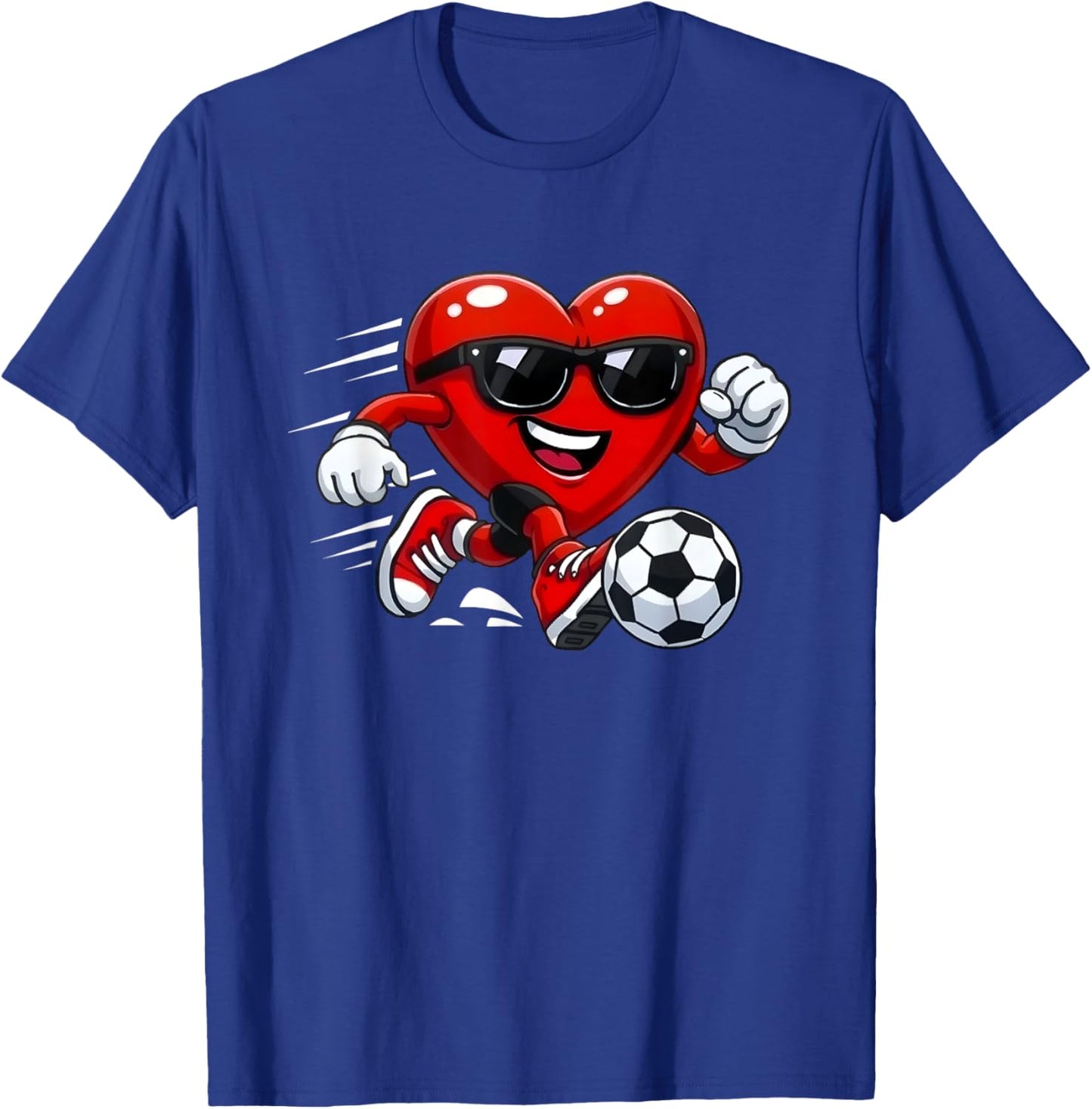 Valentine Soccer Heart Drip Sport Love Valentines Day Boys T-Shirt - T-Shirt | Royal