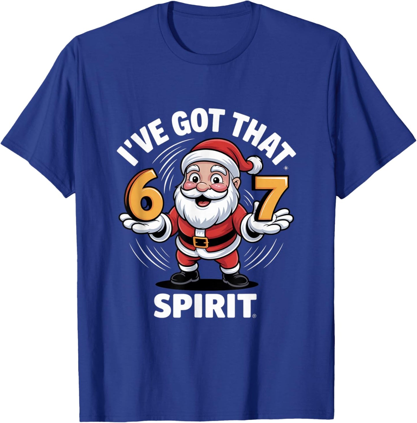 Christmas 67 Funny Xmas Six Seven Ugly Sweater 6-7 T-Shirt - T-Shirt | Royal
