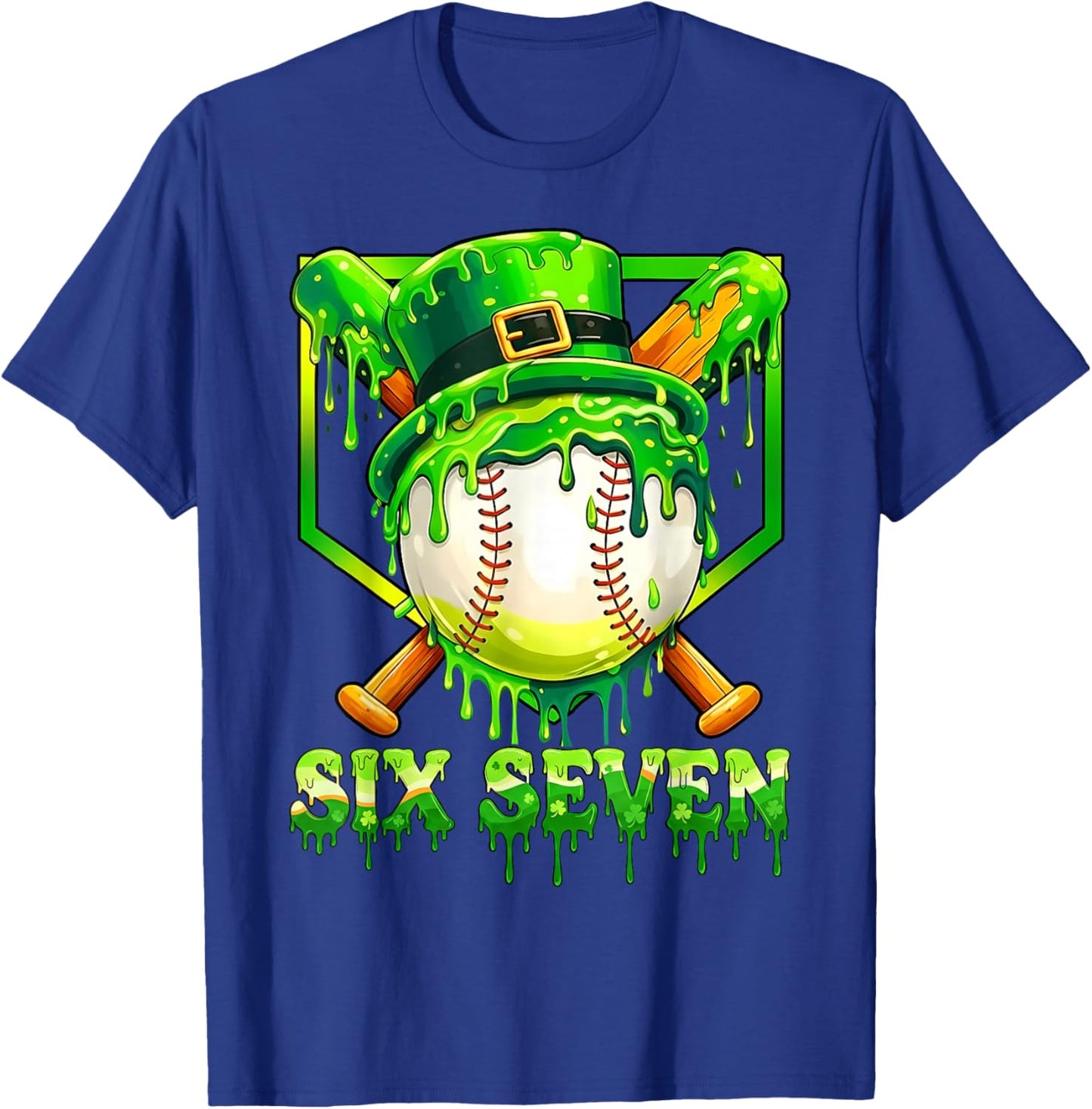 67 St Patricks Day Six Seven Meme 6-7 Baseball Men Boys Kids T-Shirt - T-Shirt | Royal