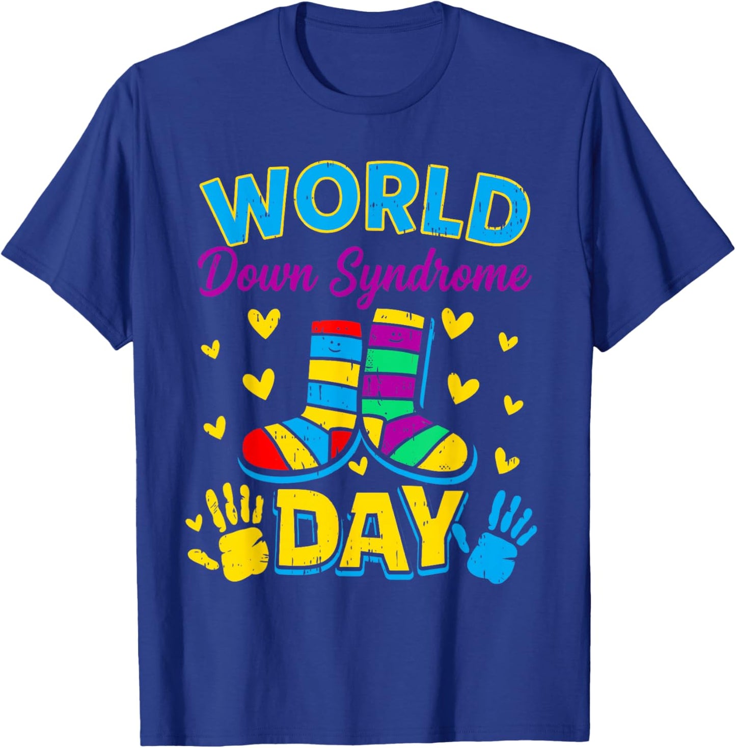 Rock Your Socks Support Awareness World Down Syndrome Day T-Shirt - T-Shirt | Royal