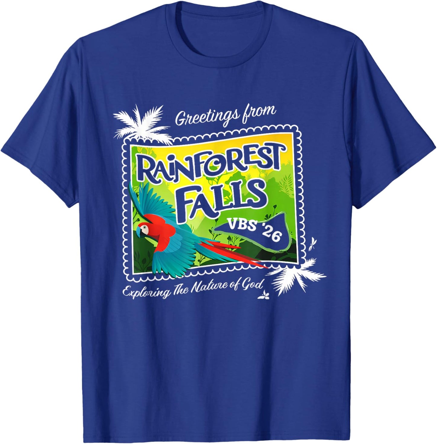 Rainforest Falls VBS 2026 Stamp Exploring The Nature of God T-Shirt - T-Shirt | Royal