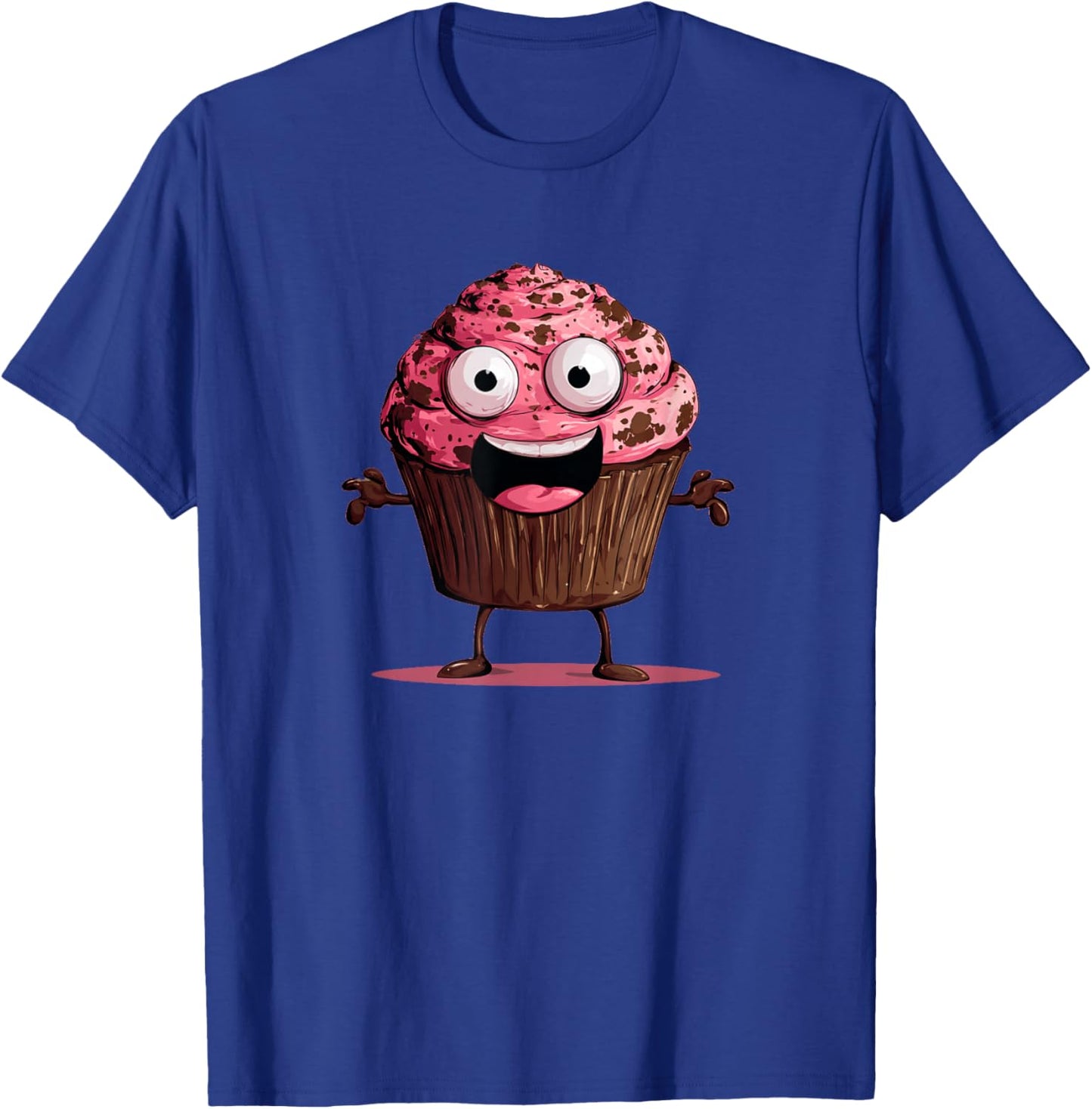 Funny Pink Muffin Face for Cupcakes and Muffins Lovers T-Shirt - T-Shirt | Royal