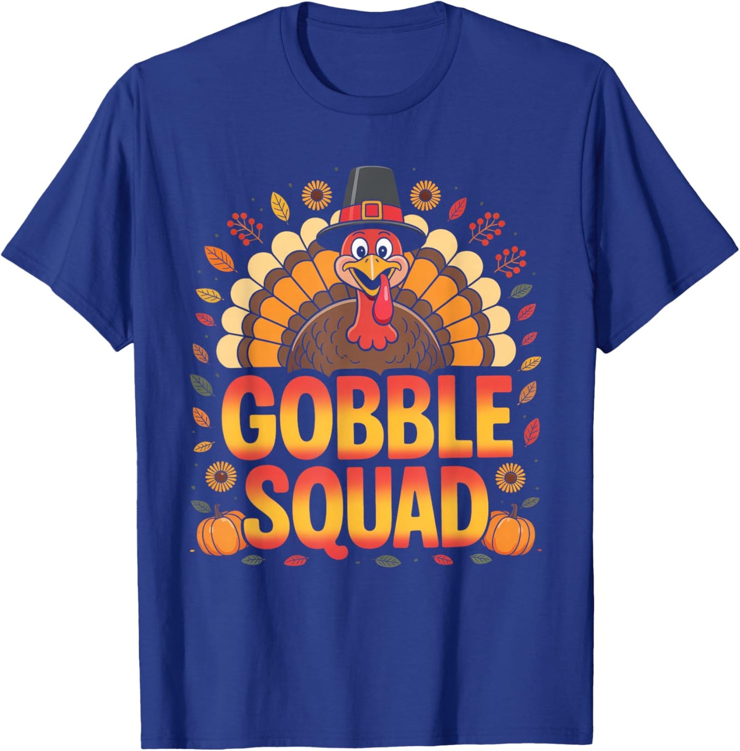 Gobble Squad Turkey Design Cafeteria Gobble Squad Turkey T-Shirt - T-Shirt | Royal