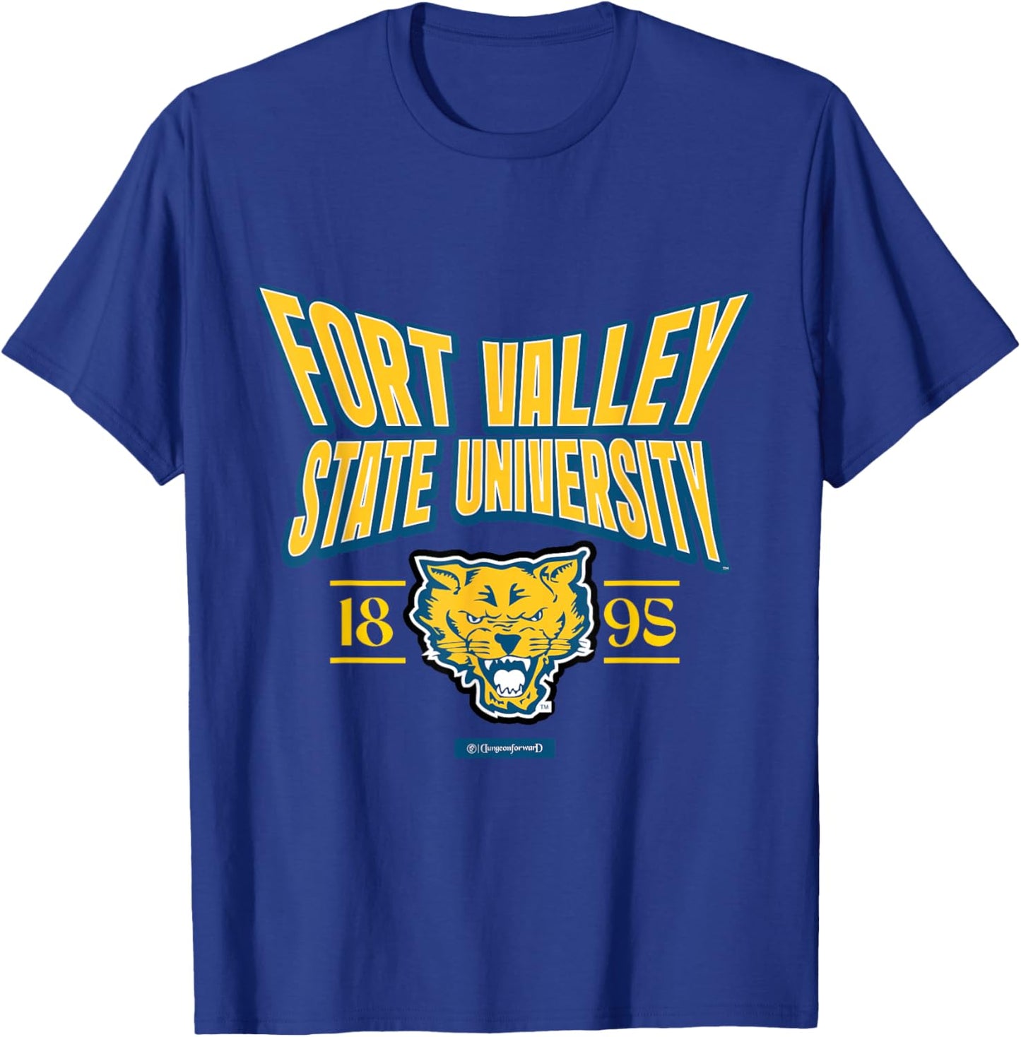 Fort Valley State University Stretch Emblem HBCU T-Shirt - T-Shirt | Royal
