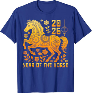 Chinese New Year 2026 Year of The Horse Lunar Zodiac Horse T-Shirt - T-Shirt | Royal