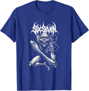 67 Six Seven Heavy Metal Death Metal Metalhead Brainrot T-Shirt - T-Shirt | Royal