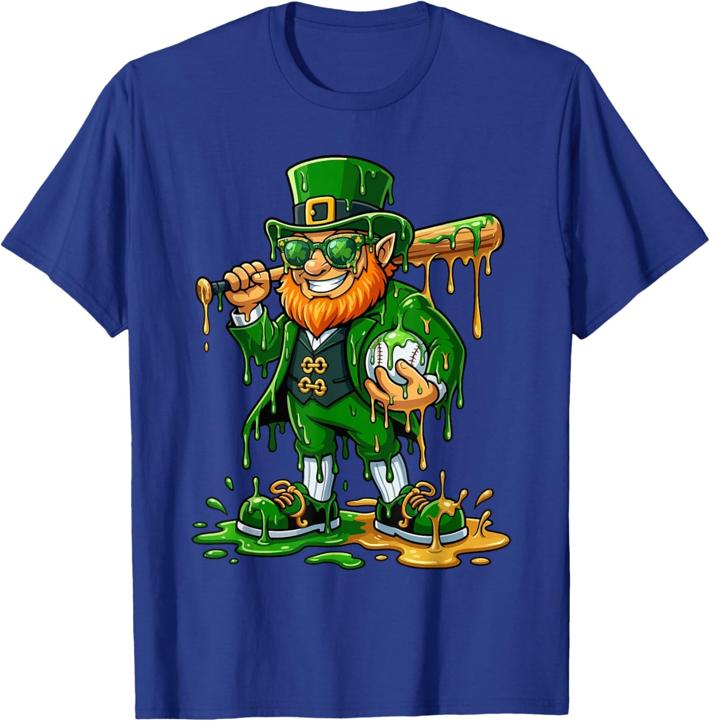 Baseball St Patricks Day Leprechaun Baseball Boys Girls Men T-Shirt - T-Shirt | Royal