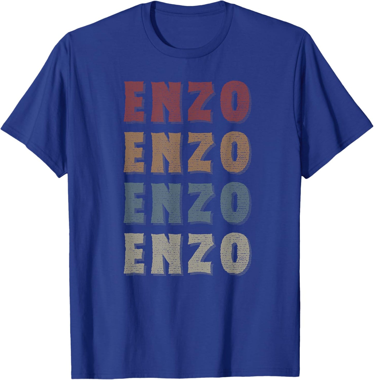 Vintage Cool Enzo First Name Funny Love Heart Enzo T-Shirt - T-Shirt | Royal