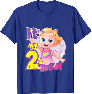Bebefinn Bora It' My 2nd Birthday Girl Kids T-Shirt - T-Shirt | Royal