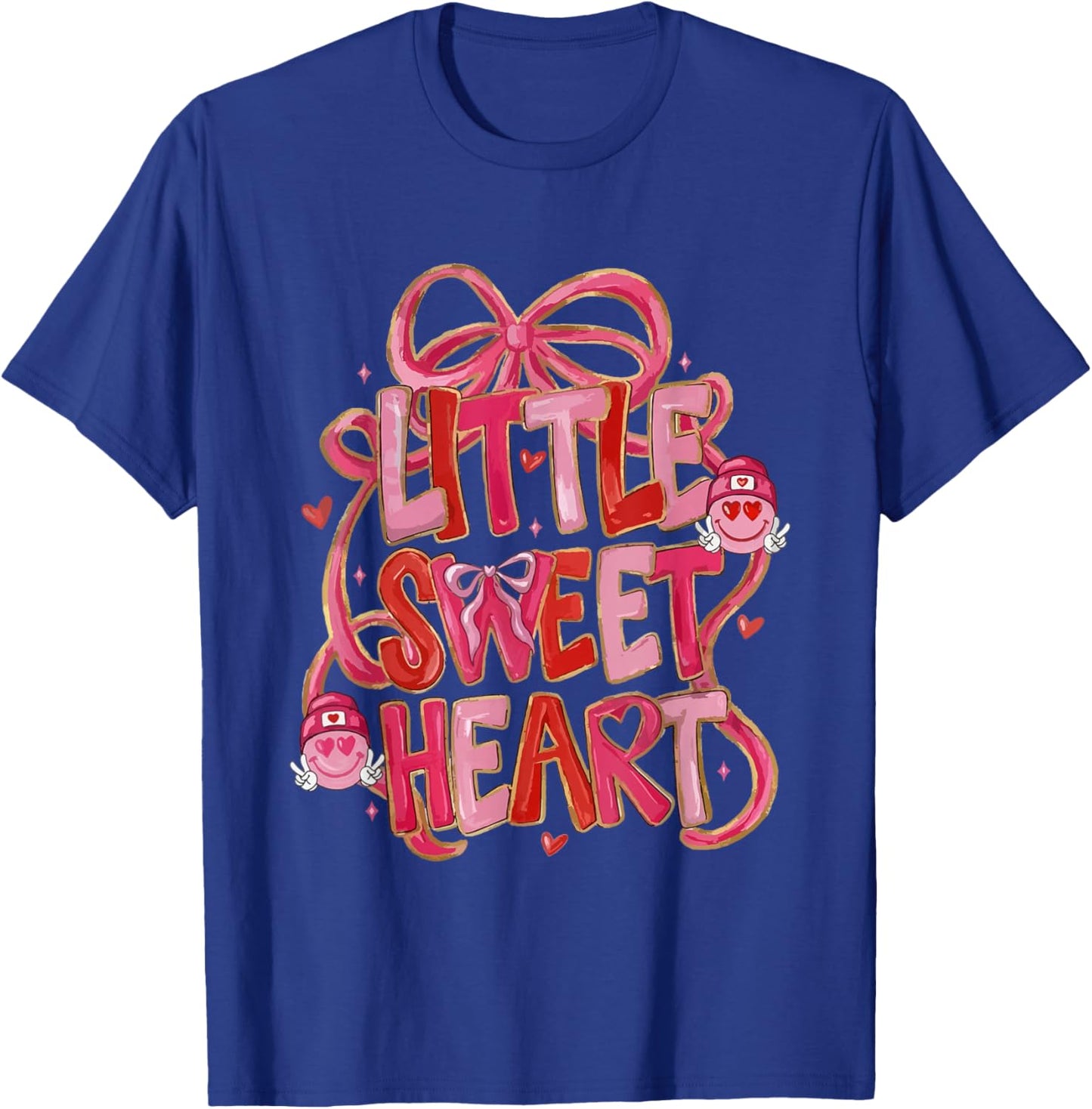 Coquette Bow Little Sweetheart Valentine Girly Love XOXO T-Shirt - T-Shirt | Royal