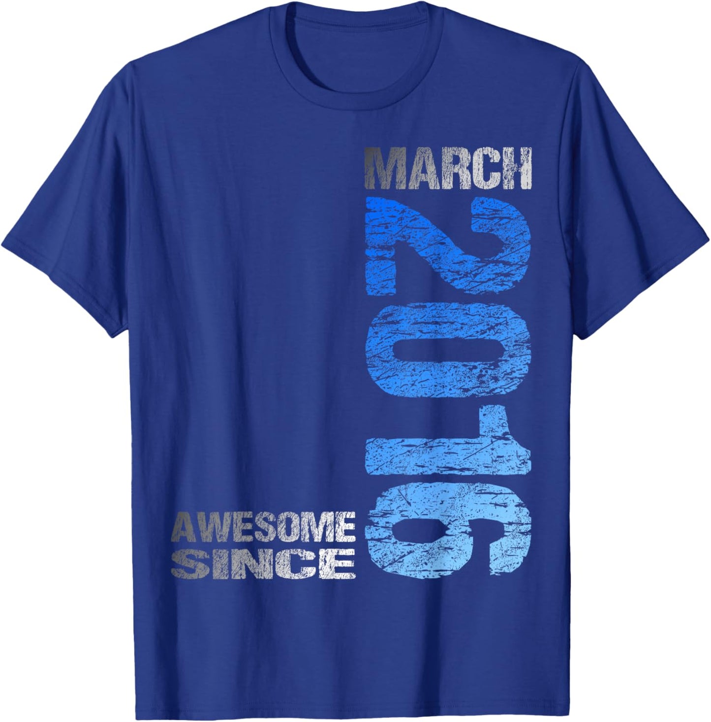 Awesome Since March 2016 Vintage 10. Birthday T-Shirt - T-Shirt | Royal