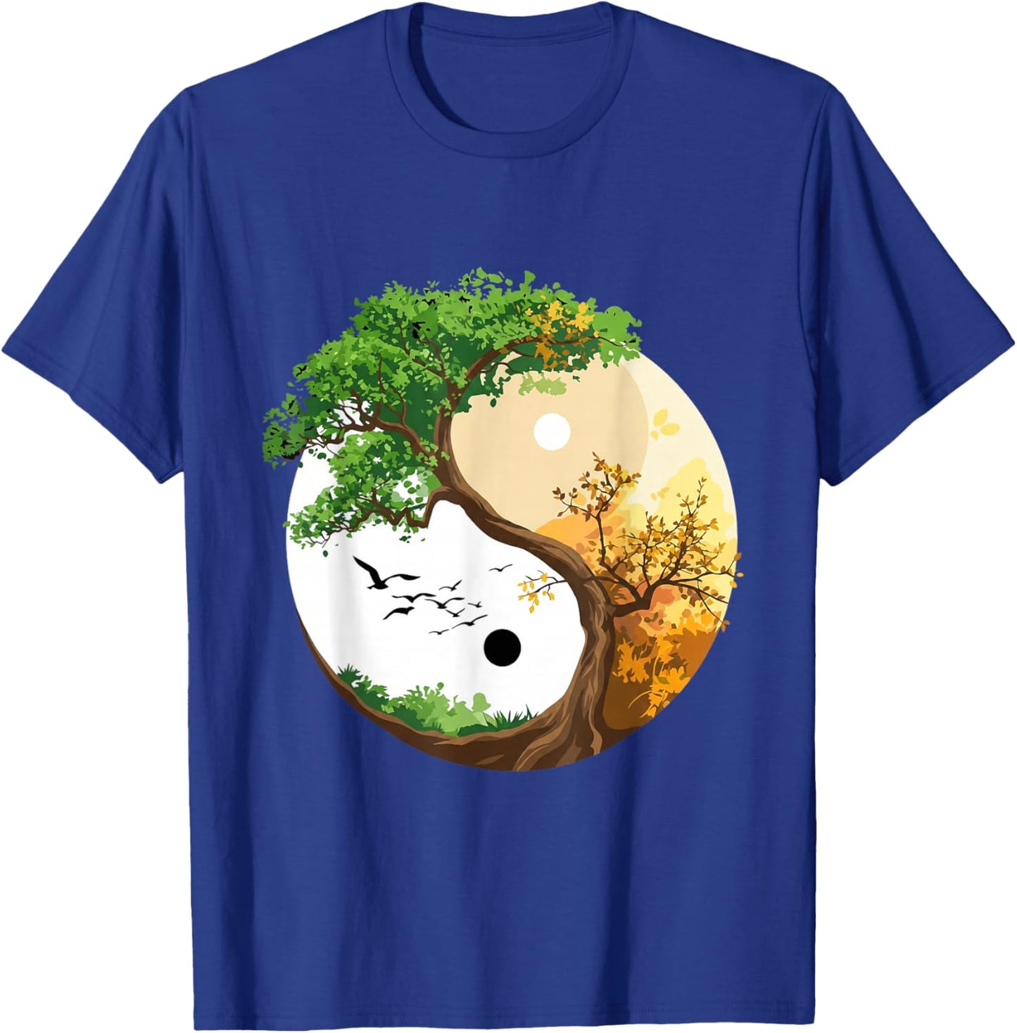 Yoga Chakra Tree of Life Hatha Wrinkled Hippoe T-Shirt - T-Shirt | Royal