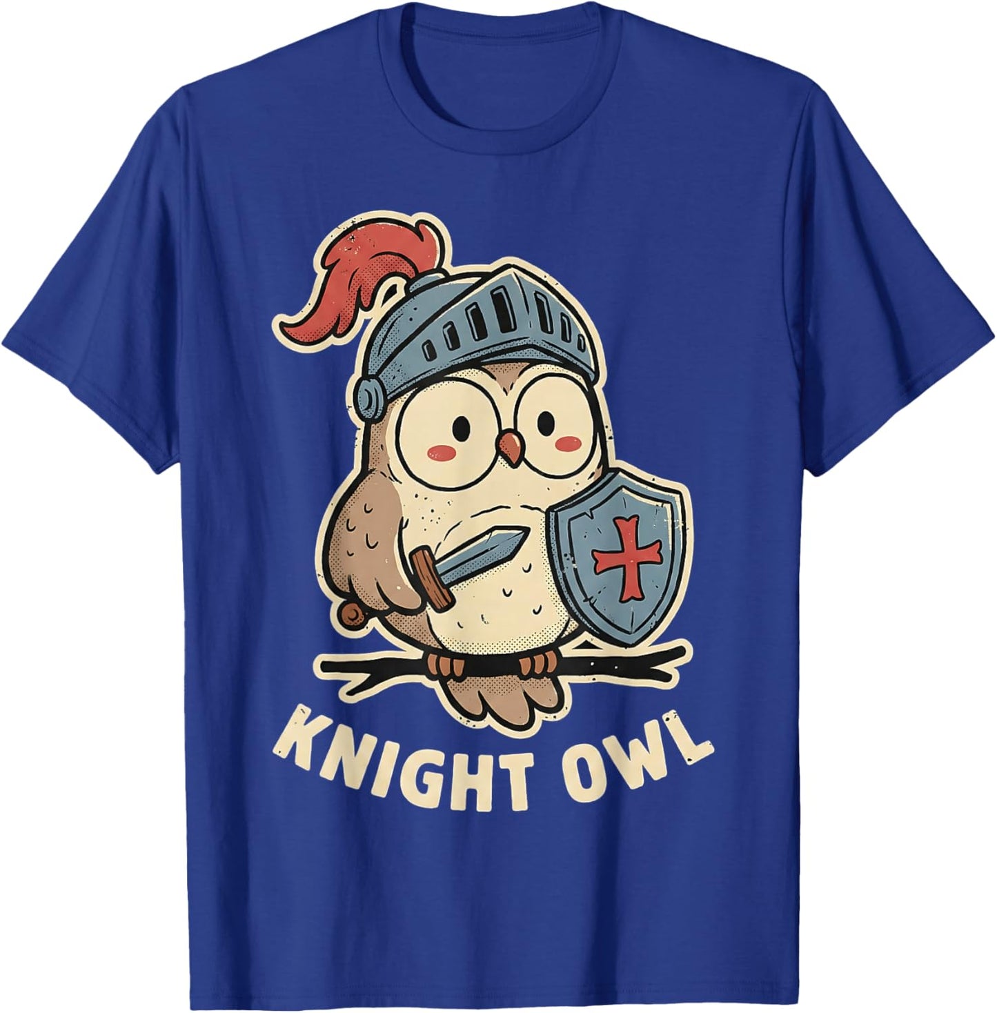 Knight Owl Funny Medieval Pun Joke Cute Graphic T-Shirt - T-Shirt | Royal