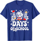 Happy 101 Days School Cute Dog 100 Days Smarter Student Kids T-Shirt - T-Shirt | Royal