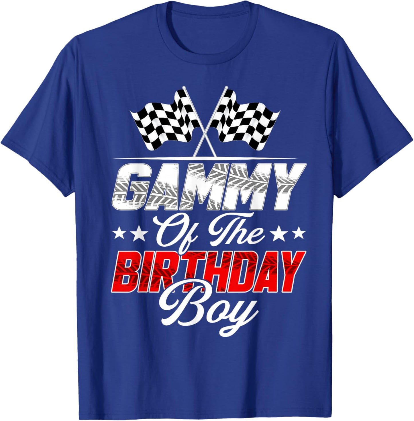 Race Car Gammy of The Birthday Boy Racing Family Pit Crew T-Shirt - T-Shirt | Royal