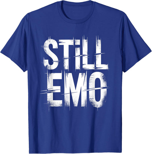 Still Emo Elder Emo Grunge Punk Graphic Goth Gothic Vintage T-Shirt - T-Shirt | Royal