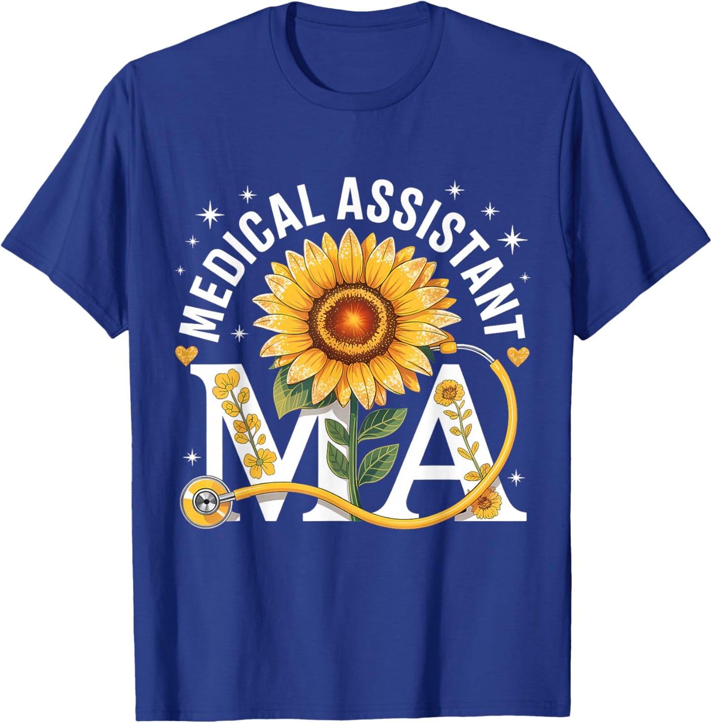 Medical Assistant Sunflower T-Shirt - T-Shirt | Royal