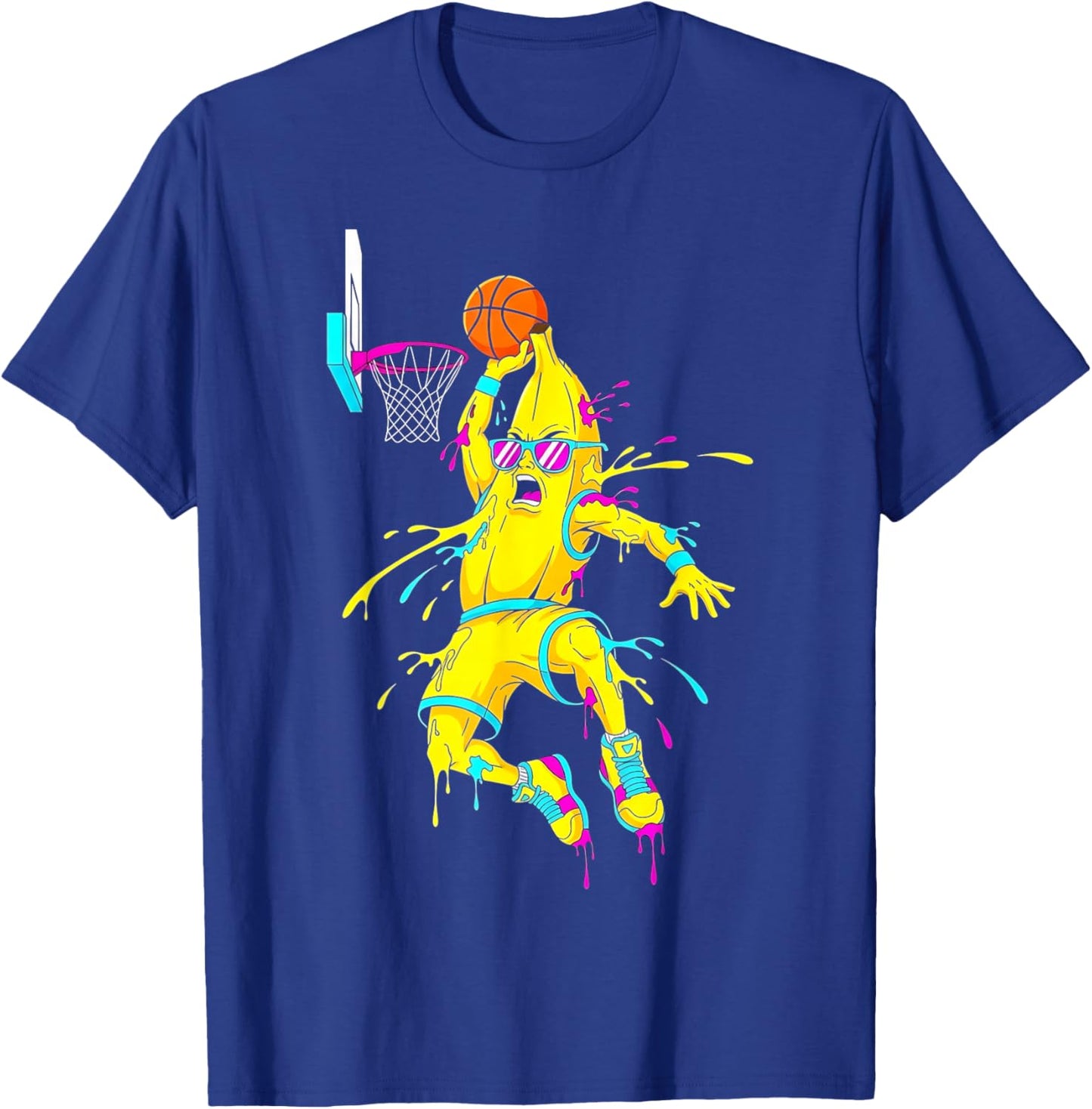 Banana Funny Basketball Drip Kids Youth Boys Girls T-Shirt - T-Shirt | Royal