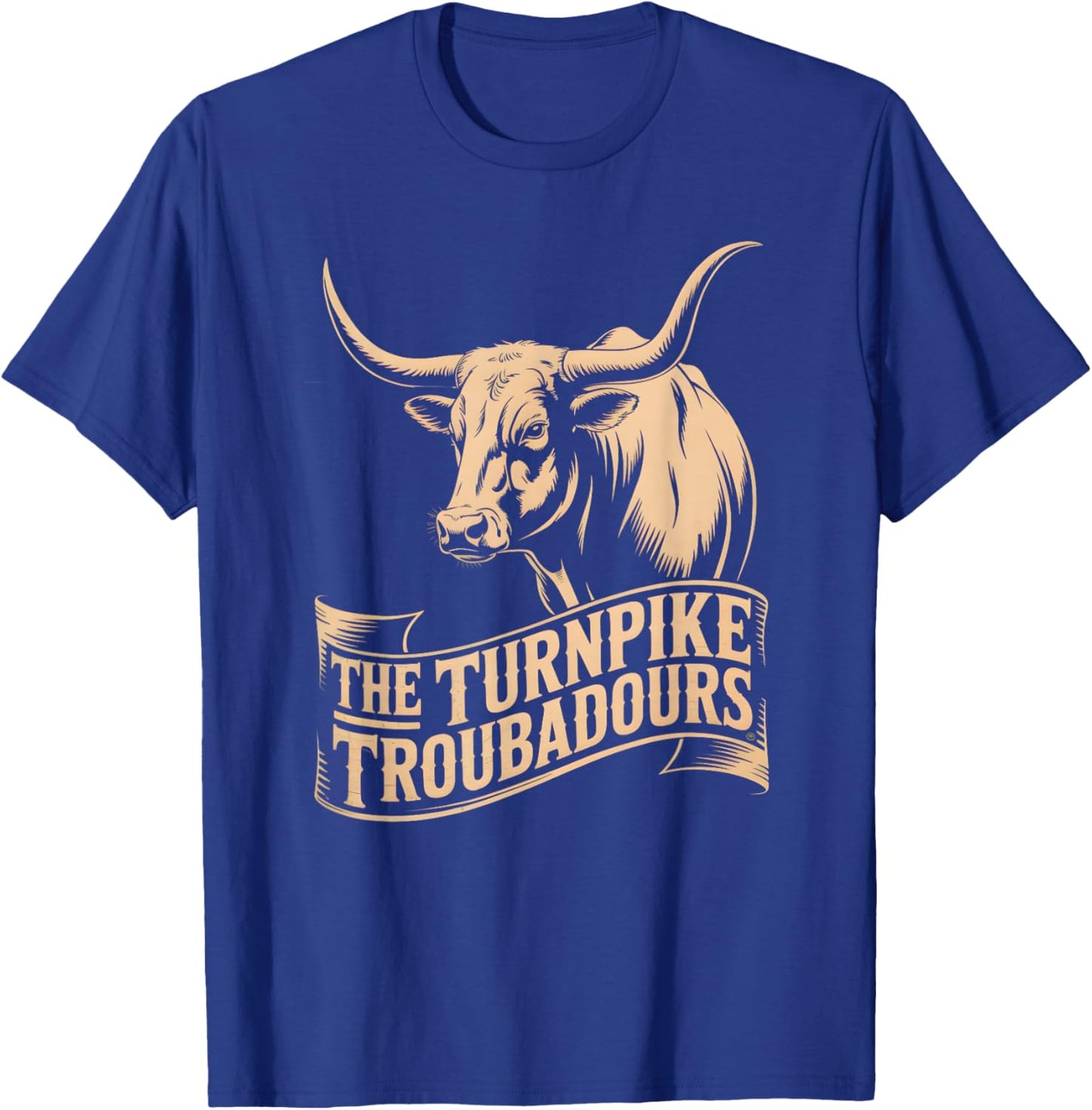 Vintage Turnpike Distressed Country Music Men Women T-Shirt - T-Shirt | Royal