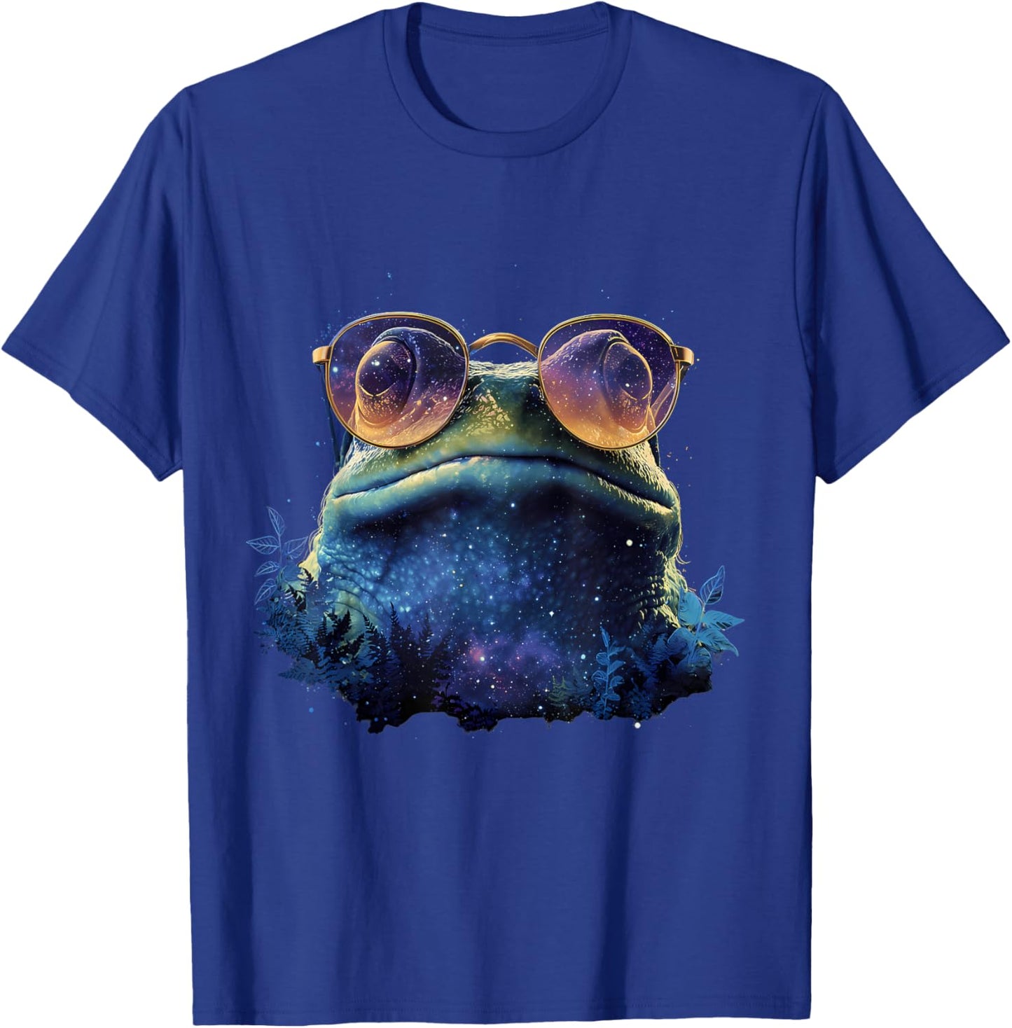 Frog with Sunglasses Forest Toad Lover Amphibian Animal Art T-Shirt - T-Shirt | Royal