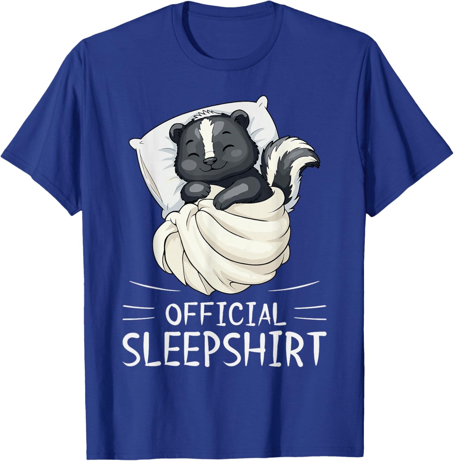 Skunk Animal Official Sleepshirt Pajamas Nightgown T-Shirt - T-Shirt | Royal