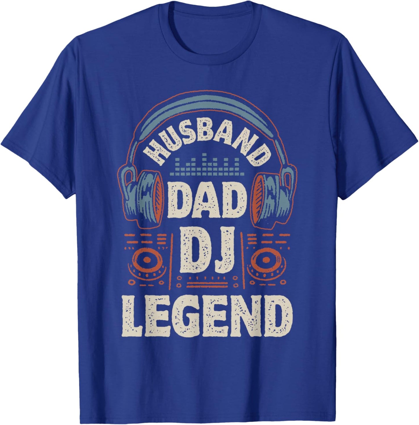 Husband Dad DJ Legend Funny Disc Jockey Father's Day Retro T-Shirt - T-Shirt | Royal